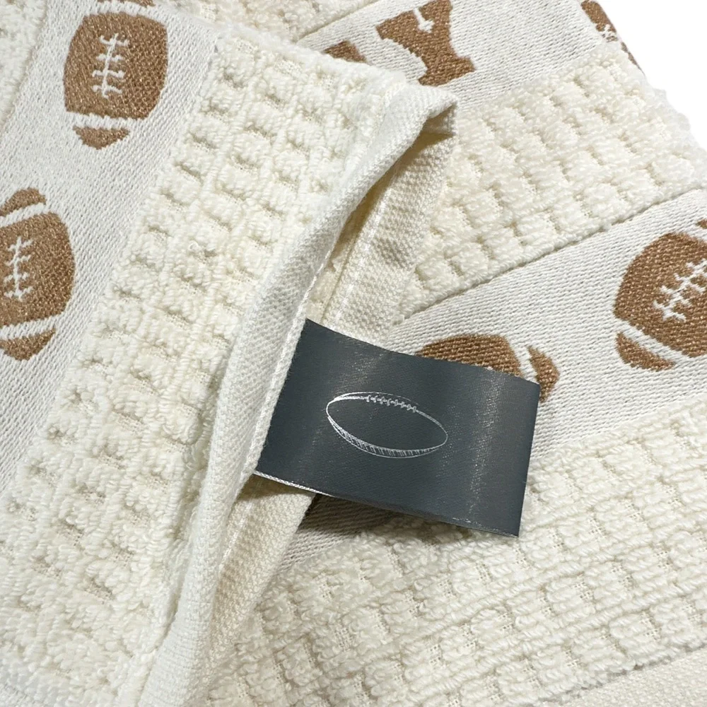 NEW Food, Friends, Football SUNDAY FUNDAY Football Kitchen Towels Set/2